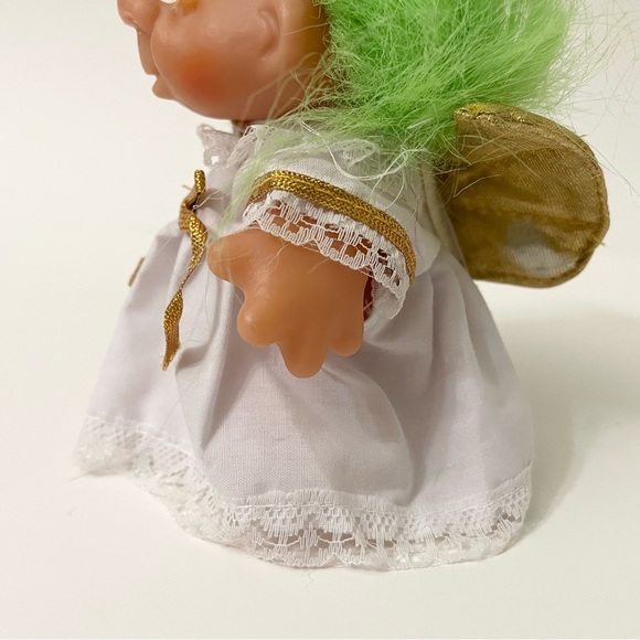 Vintage Dam Troll Angel Green Hair Doll - Picture 6 of 16